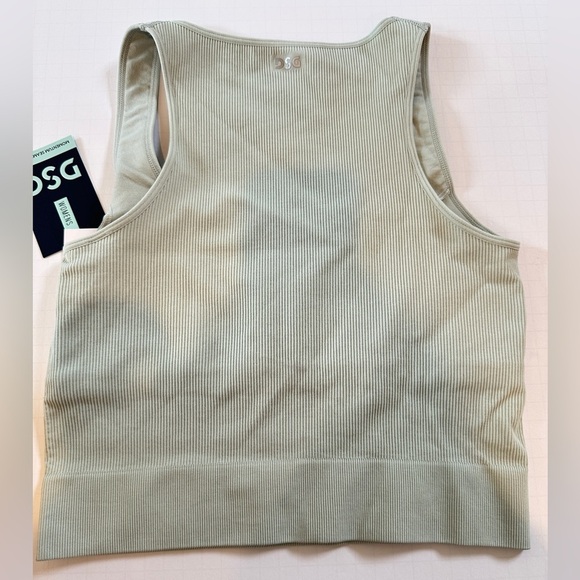 Women's Ribbed Tank Top - Sage Green Pale Seagrass - Picture 5 of 7